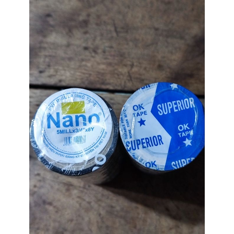 10 cuồn băng keo đen loại mỏng dán điện (giao loại ngẫu nhiên)
