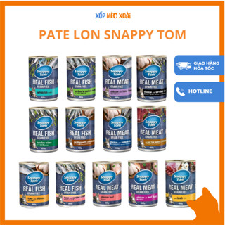 Pate Siêu Cá Snappy Tom Real Fish / Real Meat Lon 400gram - Grain Free cho mèo trưởng thành