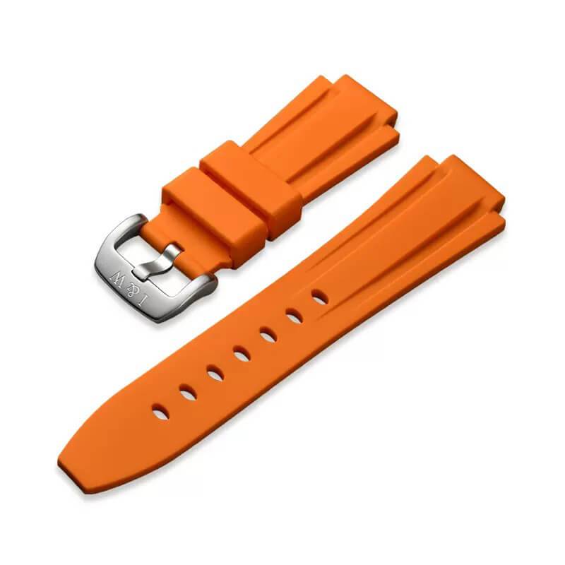 Dây cao su đồng hồ I&W Carnival 735G - 751G - 721G - 711G - Màu cam Khóa cài bền bỉ chống nước