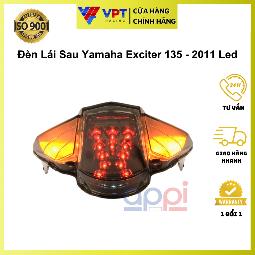 Đèn hậu LC135 II-2011 | Đèn lái sau Ex 135-2011 LED đỏ khói chính hãng APPi 50C-H4710