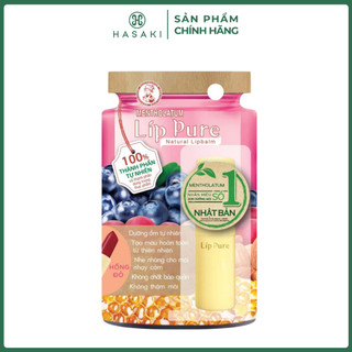  Son Dưỡng Có Màu Lip Pure Màu Hồng Đỏ Natural Lipbalm #Raspberry Pink 3.8g Hasaki Sản Phẩm Chính Hãng 
