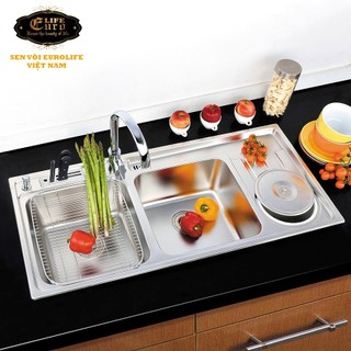 Chậu rửa chén Eurolife EL-C3 (Trắng bạc)