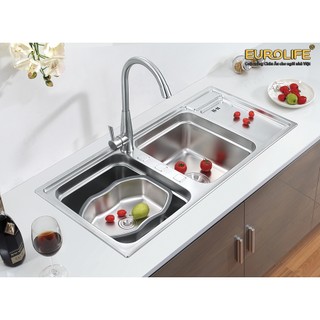 Chậu rửa chén Eurolife EL-C7 (Trắng bạc)