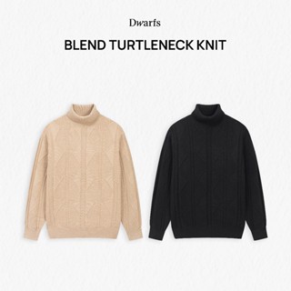 Áo len cổ lọ họa tiết vặn thừng DWARFS Blend Turtleneck Knit