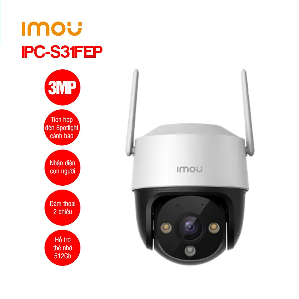 CAMERA WIFI QUAY QUÉT NGOÀI TRỜI IMOU S31FEP 2K 3MP