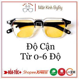 Mắt Kính Râm Cận Có Độ Màu Mát Thời Trang Màu Vàng NHẬN LẮP THEO YÊU CẦU