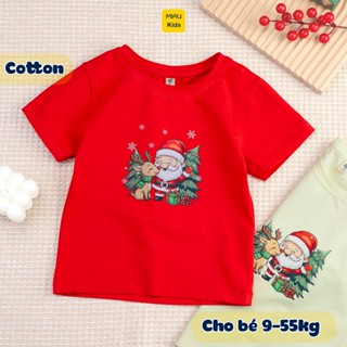 Áo Thun Cho Bé Trai, Bé Gái In Hình Ông Già Noel Và Chú Tuần Lộc-  Món Quà Thú Vị Cho Mùa Noel