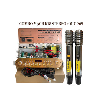  COMBO MẠCH K18 - MIC KIM LOẠI CÔNG SUẤT 180W CHUYÊN RÁP LOA KÉO XÁCH TAY ÂM THANH CỰC CHẤT KÈM MICRO 
