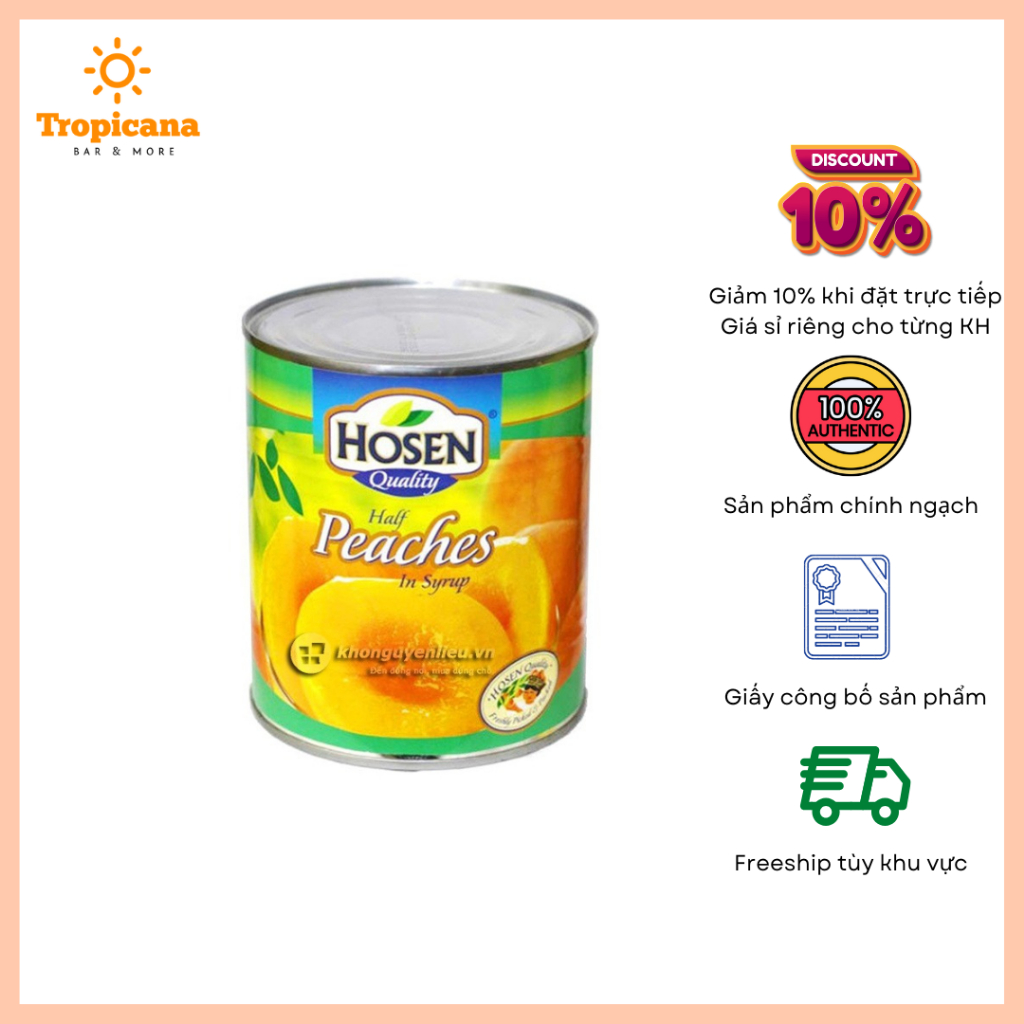 Đào Ngâm Hosen Lon 825gr