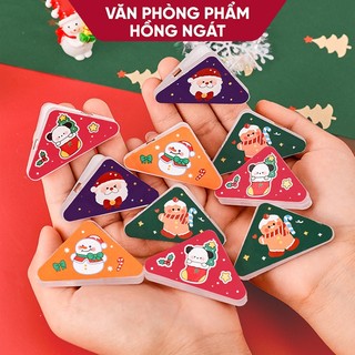  Ghim kẹp giấy hình tam giác chủ đề giáng sinh cute kẹp bướm màu kẹp giấy bằng nhựa đồ dùng học tập làm quà noe N067 