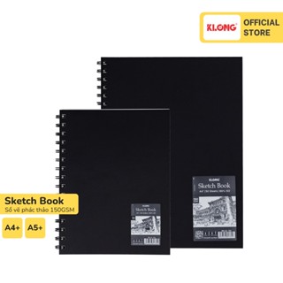 Sổ vẽ phác thảo giấy trơn Sketchbook KLONG A4+ A5+ 50 tờ 150GSM; MS: 762, 764
