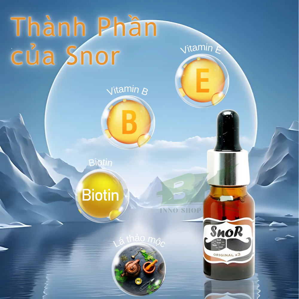 Serum Kích Mọc Râu SNOR Nhập Khẩu Thái Lan 15ml Giúp Râu Mọc Rậm, Lông Mày Mọc Nha Chóng,  Nuôi Dưỡng Râu Khỏe | BK INNO