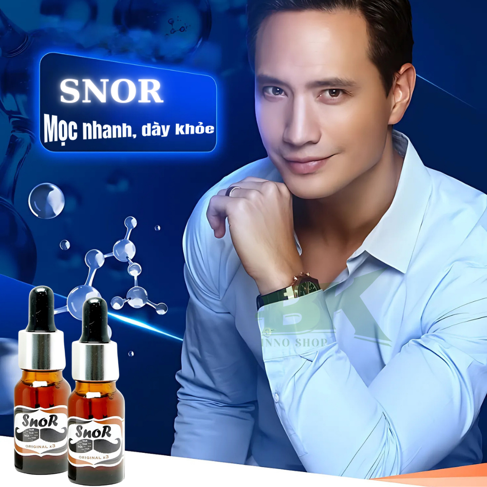 Serum Kích Mọc Râu SNOR Nhập Khẩu Thái Lan 15ml Giúp Râu Mọc Rậm, Lông Mày Mọc Nha Chóng,  Nuôi Dưỡng Râu Khỏe | BK INNO