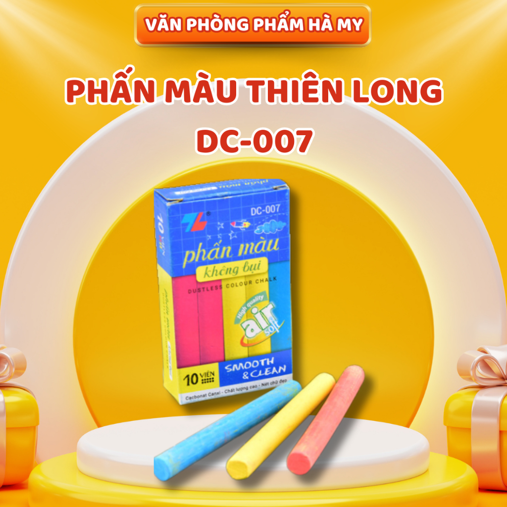 (Chỉ Giao Hỏa Tốc) Phấn màu không bụi Thiên Long DC-007