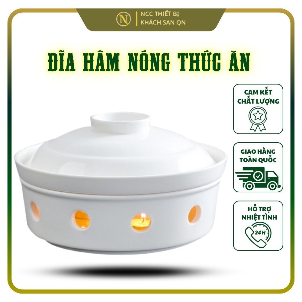 Đĩa cồn hâm giữ nóng đồ ăn dùng trong nhà hàng, khách sạn SIZE 8 20CM dung tích 900ML