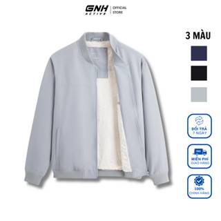 Áo khoác gió nam bomber siêu cản gió GNH Active 2 lớp lót lông cao cấp siêu ấm form dáng thể thao