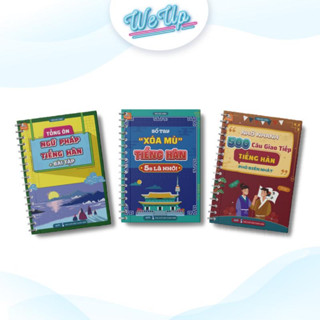 Combo 3 sách: Sổ tay xóa mù Tiếng Hàn, Sổ tay ngữ pháp và bài tập và Sổ tay 500 câu giao tiếp mỗi ngày