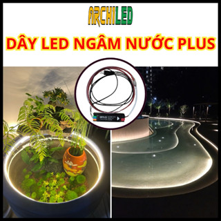  Dây Led Ngâm Nước Plus Dây Led 24V IP68 Ánh Sáng Vàng Lắp Đặt Hồ Cá Koi Bể Cá Rồng Bể Thủy Sinh Trang Trí Tiểu Cảnh 