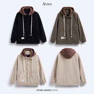 Áo Khoác Jacket Nam Nhung Tăm có Hood ATINO Hàn Quốc Phong Cách Trẻ Trung 2XL.3.8996