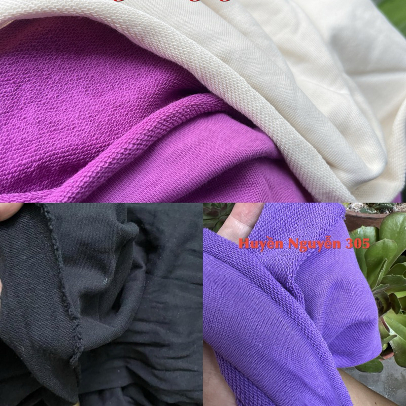Vải thun nỉ da cá cotton 2c