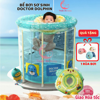   TẶNG PHAO CỔ  Bể bơi cho bé 80x80 đủ phụ kiện bể bơi thành cao cho bé chính hãng Doctor Dolphin 
