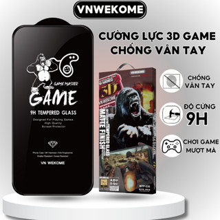  Kính cường lực iphone chống vân tay 3D VNWEKOME dán màn hình cho xr xs 11 12 13 14 15 16 Pro Max 