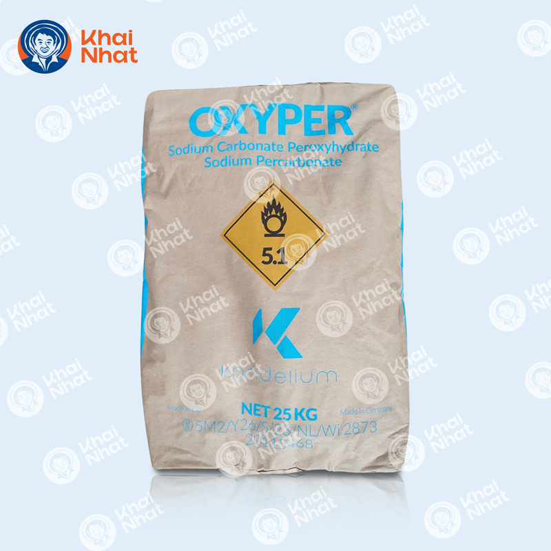 Oxy Per - Oxy Bột Sodium percarbonate (25kg/bao) từ Solvay Đức. Dùng trong nuôi trồng thuỷ sản