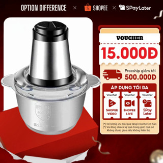 Máy Xay Thịt Xay Tỏi Ớt Sinh Tố Inox 304 Đa Năng Food Processor 2l - Bảo Hành 1 Đổi 1
