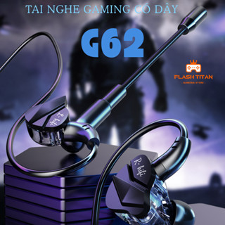 Tai Nghe Gaming Có Dây Chống Ồn G62 - Tặng Bộ Phụ Kiện Mic Rời - Dùng cho pc, laptop, điện thoại