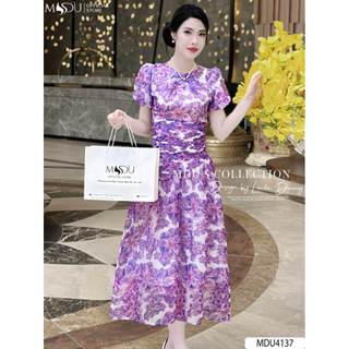 Váy Maxi Biển K20-D1-4 MDU4137 Họa Tiết Hoa Nhiệt Đới Dáng Xuông Thoải Mái Từ MDU