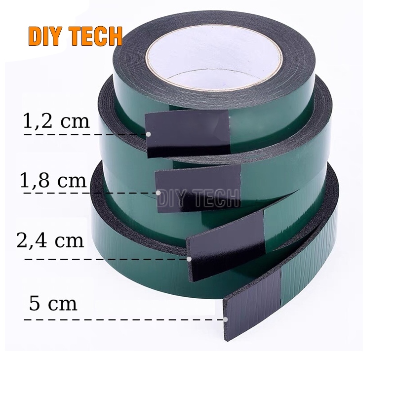 Băng dính xốp xanh 2 mặt loại tốt siêu dính đàn hồi chịu lực tốt