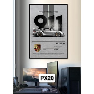 Tranh Poster Siêu Xe Tráng Gương Có Khung Decor Phòng Khách Phòng Game