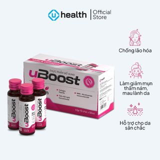  uBoost NMN & Collagen - Nước uống chống lão hóa trẻ hóa làn da tăng cường trí nhớ  10 chai  