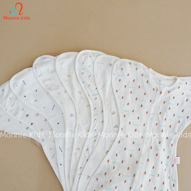 Quấn nhộng chũn cho bé sơ sinh Malang Honey, túi ngủ airmesh thoáng mát cho trẻ - Monnie Kids
