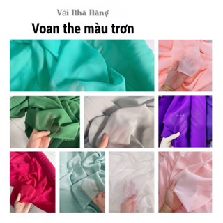  Vải voan the chất mềm rũ  nhiều màu  chuyên may đầm váy lót decor 