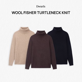 Áo len cổ lọ họa tiết vặn thừng DWARFS Wool Fisher Turtleneck Knit