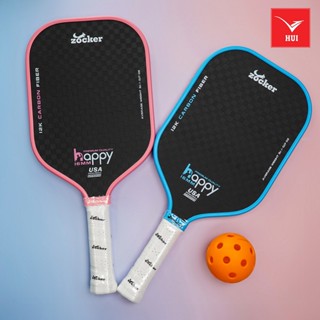 Vợt Pickleball Zocker Happy HP3 Premium Quality ( Tặng Bọc mặt vợt + Cục tẩy vợt+cuốn cán vợt, Tất dệt kim, Bóng tập)