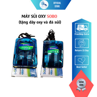 Máy Sủi Khí Oxy 1 Và 2 vòi | 2m Dây, 2 Đá | Máy Sủi Khí Cho Hồ Cá, Bể Cá - Guppy Xanh