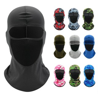 Mũ trùm đầu chống nắng che kín mặt thiết kế mặt nạ lưới thoáng khí, co giãn ôm sát đội mũ bảo hiểm thoải mái hơn