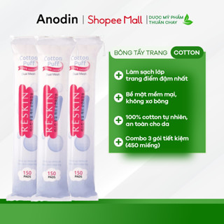 Bông tẩy trang Reskin 5 lớp đa năng 2 in 1 tròn ( 150 miếng 1 túi )
