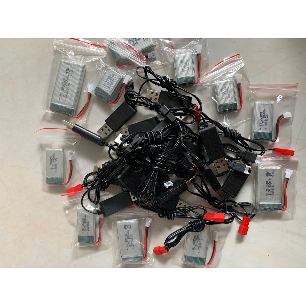 Cáp sạc Pin 3,7v Ghép Máy Bay Điều Khiển Từ Xa Flycam 300mah 400mah 800mah 1200mah 1800mah