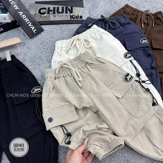 quần kaki cho dài jogger túi hộp cho bé trai và gái