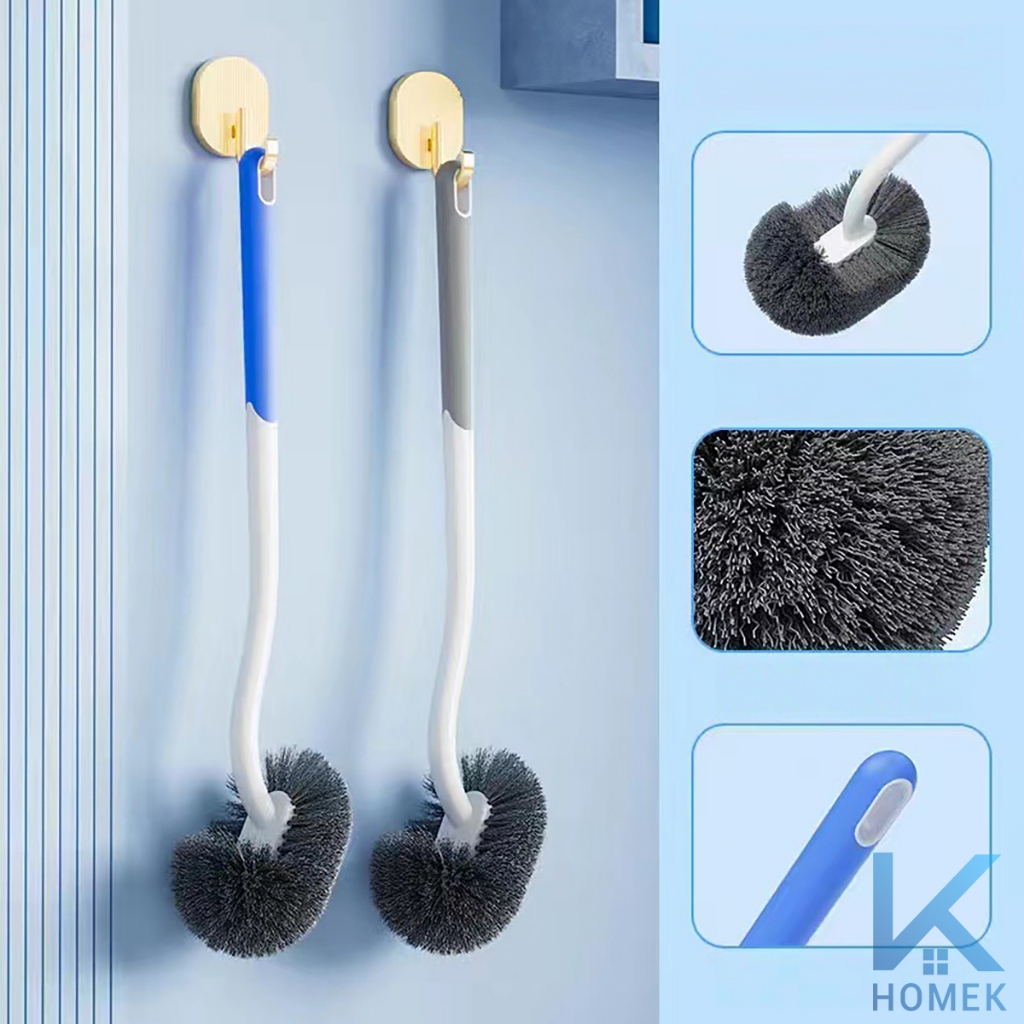 Cây Cọ Vệ Sinh Toilet HOMEK Chà Nhà Vệ Sinh, Phòng Tắm Góc Hẹp Cạnh Tường Dễ Dàng Sử Dụng