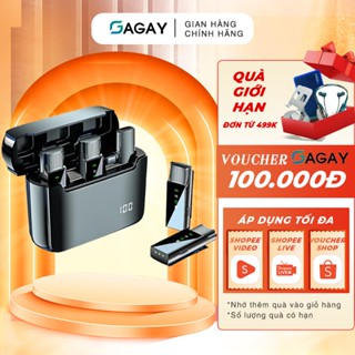 Micro thu âm S16 mic không dây điện thoại cài áo khử nhiễu chống ồn nhỏ gọn GAGAY