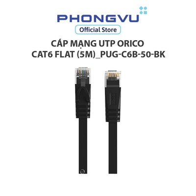 Cáp mạng UTP Orico Cat6 flat (5m)_PUG-C6B-50-BK - Bảo hành 12 tháng