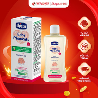  Dầu Massage Chicco Chiết Xuất Hạt Bông An Toàn Dưỡng ẩm Dịu Nhẹ Cho Bé Từ 0 Tháng 200ml - Bibomart 