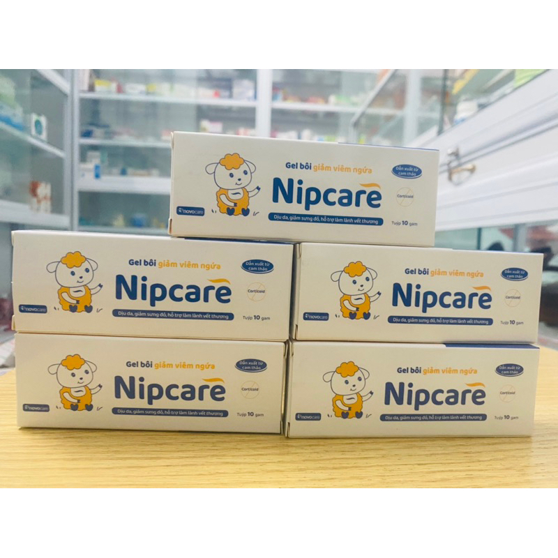 Gel bôi giảm viêm ngứa Nipcare(Dịu da, giảm sưng đỏ, hỗ trợ làm lành vết thương) tuýp 15g