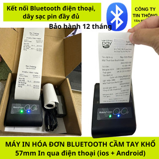 Máy in nhiệt App đại lý ViettelPay Pro và máy in Bluetooth không dây cầm tay dùng pin