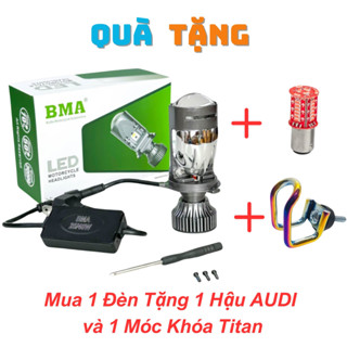 Đèn Pha Bi Cầu Siêu Sáng M01H BMA  40W Lắp Ô Tô Xe Máy Chân H4 12,24V Điện Bình