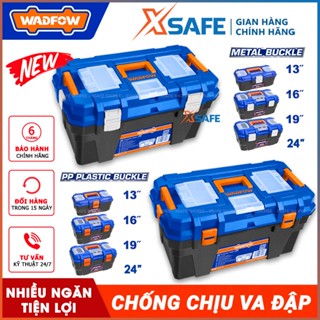 Hộp đựng đồ nghề WADFOW kích thước 13-19inch Thùng dụng cụ nhựa PP cứng cáp chịu lực tốt độ bền cao, nhiều ngăn tiện lợi